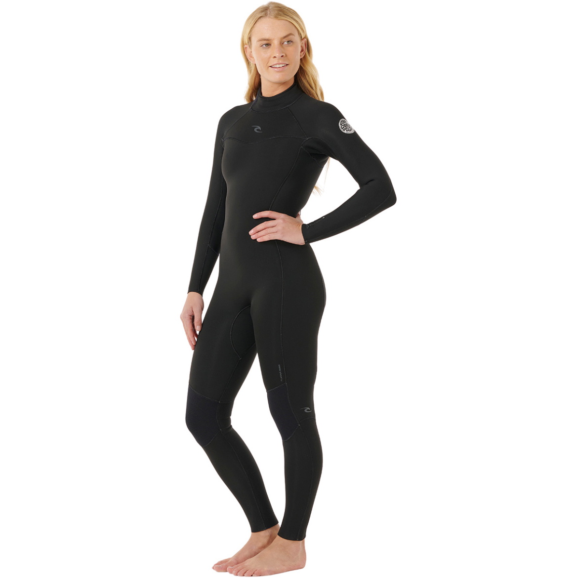 2026 Rip Curl Dames Dawn Patrol 4/3mm Rug Ritssluiting Wetsuit 163WFS - Black